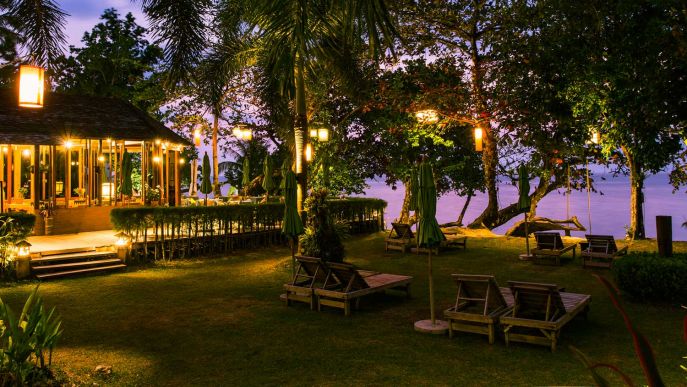 dimsum reizen thailand koh chang gajapuri resort garden